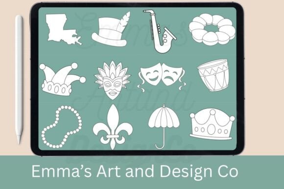 Bringing the Spirit of Mardi Gras to Digital Art: The Mardi Gras Procreate Stamp Brush Set