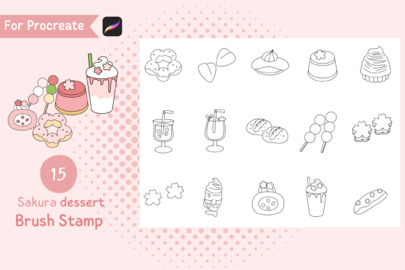 Creative Possibilities with Procreate Brush Stamp Sakura Dessert