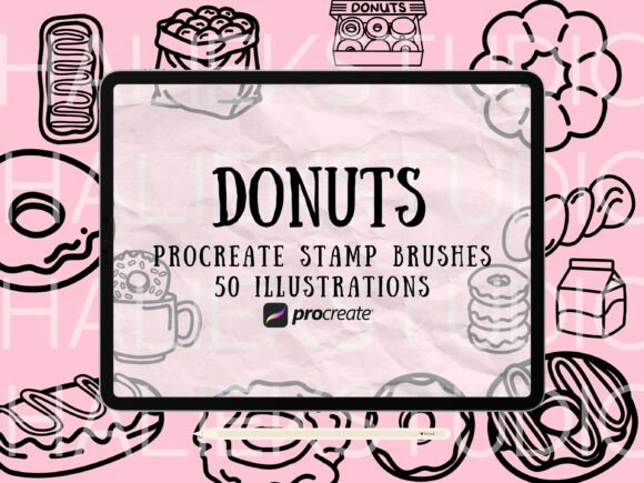 Donut Procreate Stamp Brush Set: Creative Power for Digital Artists and Designers
