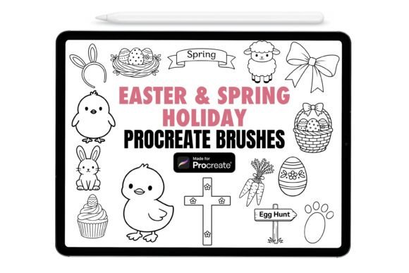 Easter Spring Holiday Procreate Stamps: Creative Tools for Digital Artists and Planners