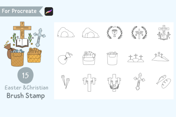 Enhancing Easter Creativity with Procreate Brush Stamp Easter Christian