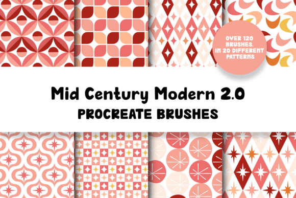 Mid Century Modern 2.0 for Procreate: A Pattern Brush Review for Digital Artists