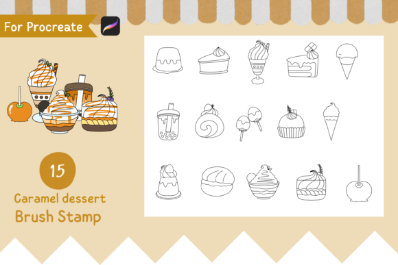 Procreate Brush Stamp Caramel Dessert: A Creative Toolkit for Modern Digital Artists