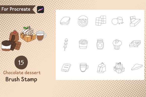 Procreate Brush Stamp Chocolate Dessert: Creative Tools for Digital Artists