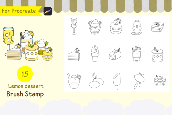 Procreate Brush Stamp Lemon Dessert: A Creative Tool for Digital Artists