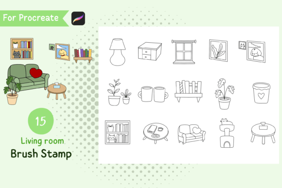 Procreate Brush Stamp Living Room: Creative Freedom for Digital Artists
