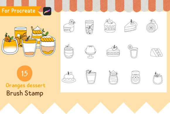 Procreate Brush Stamp Oranges Dessert: Creative Freedom for Digital Artists