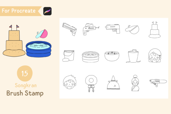 Procreate Brush Stamp Songkran: Creative Freedom for Digital Artists