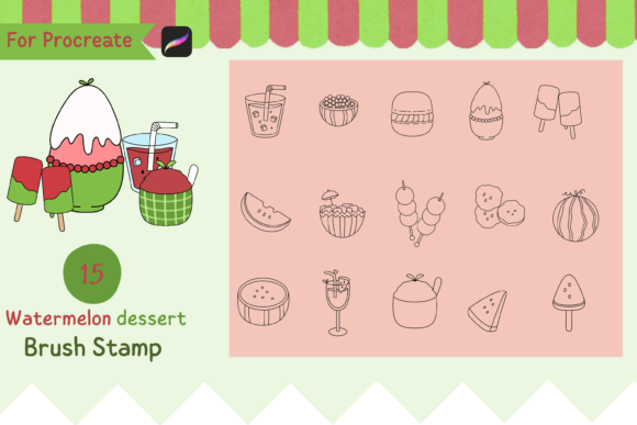 Procreate Brush Stamp Watermelon Dessert: Creative Freedom for Digital Artists