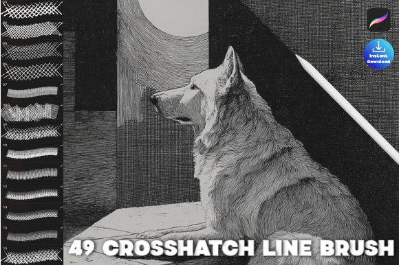 Procreate Crosshatching Brush: Elevating Digital Illustration with Realistic Texture and Depth