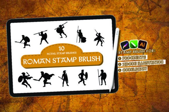 Roman Sldier Stamp: Procreate, Corel & AI Design Essentials