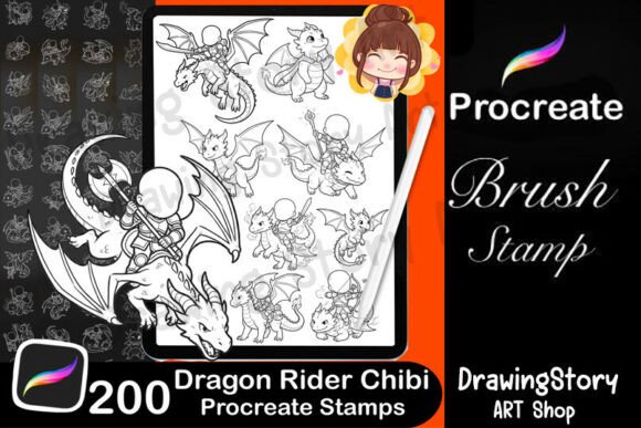 Unlocking Creativity: The Rise of 200 Dragon Rider Chibi Stamps Procreate for Digital Artists