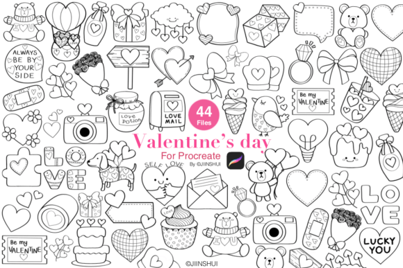 Valentines Brush Stamp 2 for Procreate: Streamlining Creative Expression for Digital Artists